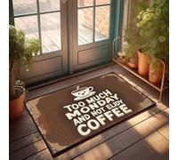 Front Entrance Decor Too Much Monday? Not Without Elidy Coffee! Doormat Stuff For Your Room Room Accessories For Men(40X60CM)