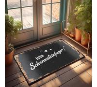 Front Entrance Decor Vintage Sign: 100% Schornsteinfeeger With Stars Doormat Farmhouse Bath Mat Bath Rugs For Bathroom Non Slip(40X60CM)