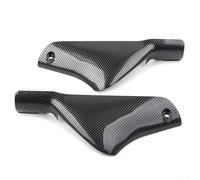 Front Fairing, 2 Pieces Carbon Fiber Pattern Mudguard Cover Direct Bolt-On Replacement Pre-Drilled Holes Enhanced Motorcycle Appearance Racing Enthusiasts For Kawasaki ZX6R 2001 2002