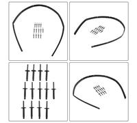 Front Fascia Bumper Hood Seal Kit with 12 Plastic Rivets for Challenger 2008-2022 (OE 68051392AB / 68051392AA), Rubber Engine Bay Water Seal