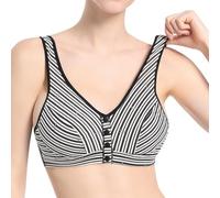 Front Fastening Bras for The Elderly Comfortable Convenient Front Closure Button Cotton Bras for Seniors No Underwire Bras Bra Minimiser for Women Neck Bra Backless (Black, J)
