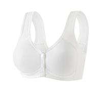Front Fastening Bras for the Elderly High Support Bras for Women Adjustable Strap Full Coverage Up Bras Comfortable No Underwire Wireless Bras Women Bra Set Plus Size Womens Bras Sets (White, 42)