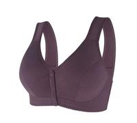 Front Fastening Bras for Women Front Button Seamless Underwear Non Wired Wireless Brassiere Push Up Smooth Bras Wide Straps Soft Comfort Bras Full Coverage Breathable Bra My Recent Orders Purple