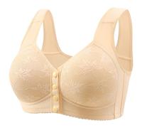 Front Fastening Bras for Women UK Wireless Bra Front Snap Bra Full Coverage Non Wired Support Bras Breathable Bralettes for Old Ladies Front Closure Strapless Bras Push Up Sports Bra Front Button Bra