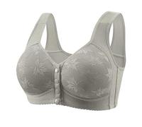 Front Fastening Bras for Women UK Wireless Front Snap Bra Full Coverage Non Wired Support Breathable Bralettes for Old Ladies Front Closure Strapless Push Up Sports Bras Women Front Button Bra