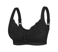 Front Fastening Bras Tops with Built in Bras Lounge wear Activewear Girls Bra Tea Dresses Crop top UK Ladies Sports Bralettes Push up Bra, Sports Undershirt Built Pads Black
