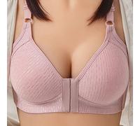 Front Fastening Bras UK Non Wired Push Up Vest Bra Plus Size Front Closure Everday Bras for The Ladies Pull on Bra for Women UK Bralette Deep V Neck Padded Hides Back Fat Bralette for Large Busts