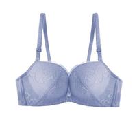 Front Fastening Bras Women Oversized Wirefree Lace Bra Push Up Bralette Sexy V Neck Plunge Bras Adjustable Spaghetti Straps Strappy Brassiere Soft Autumn Deal Sky Blue
