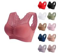Front Fastening Bras Women Uk,Womens Wireless Seamless Bra Full Coverage Sports Bralettes Padded Push-Up Bras Soft Breathable Support Solid Colour High Impact Comfortable Brassiere Big Bust Underwire