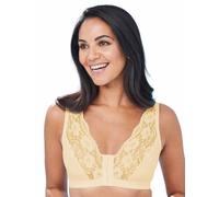 Front Fastening Magic Bra Cotton Lace Eden House Ecru 18