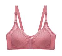 Front Fastening Post Bra M&S Bras for Women Women's Sexy and Comfortable Large Size Thin Without Front Buckle Wrap Up Anti Sagging Collar Bra Front Fastening Post Bra M&S Bras for (Rose Gold, 42)