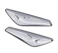 Front Fender Chrome Trim Finisher for Left Driver & Right Passenger Side Fender Compatible with BMW X3 F25 X4 F26 2011 2012 2013 2014 2015 2016 2017 Replaces 51117338569 51117338570