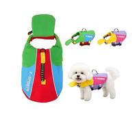 Front Float Dog Life Jacket with Chin Support, Adjustable reflective design, Rescue Handle, Leash D-Ring&Quick-Release Buckles for Swimming, Boating and Pool, fits small, medium and large dog breeds