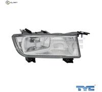 Halogen fog lamp Left H1 19-0864-05-9 TYC for SAAB 9-5 9-5 Estate