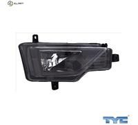 Halogen fog lamp Left H11 19-14904-05-2 TYC for VW GOLF SPORTSVAN VII