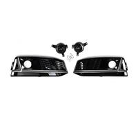 Front Fog Light Compatible With For A4 B9 2019 2020 2021 2022 2Pcs Front Bumper Fog Light Lamp Grille Protector Cover Trim Front Fog Light Lamps(Plating)