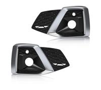 Front Foglight For A5 B9.5 2020-2024 8W6807681T 8W6807682T Fog Light | Fog Light Cover Front Bumper Fog Lamp Grill Chrome Frame Honeycomb Cover(Sliver pair)