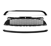 Front for Radiator Grilles Grille Trims Strips for mini R55 R56 R57 R58 R59 for cooper S JCW 3Pcs/Set Glossy Black Front