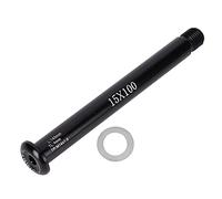 Front Fork Axle for RockShox Mountain Bike, Black Aluminum Alloy Thru Axle, Lightweight Boost Hub Tube Shaft Replacement for Sid Reba Pike Revelation RS - 1 2012-2015 (FoxQR15x100MM)