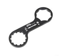 Front Fork Cap Wrench Tool for Bicycle Suspension Applications Including XCT XCM RST Forks Lightweight Aluminum (Black)
