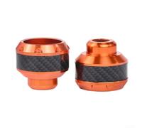 Front Fork Guards Motorcycle Frame Sliders Shock Absorbing Aluminium Alloy Protection System(Orange)