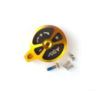 Front Fork Lockout Cap, 1 Pack CNC Aluminum Alloy Switch for Bicycle Suspension Fork Manual Lock Assembly - Compatible For MTB Road Bike Yellow