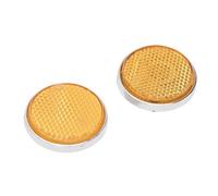 Front Fork Round Reflector, Amber Anti -crack Color 2pcs M6 M6 Screw/Fastener Reflectors of the Front Leg High Visibility for Motorcycle Replacement for SL70 Engines 70 1971