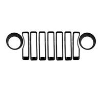 Front Grill 1 Set Mesh Front Grille Grill Insert Headlight Light Cover Trim Black For Jeep For Wrangler JL For JLU 2018-2022 Accessories Car Front Grille