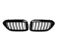 Front Grill 2Pcs Car Style Gloss Black Front Kidney Double Slat Grille For BMW 5 Series G30 2017-2019