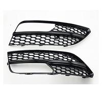 Front Grill 2PCS Honeycomb Mesh Style Car Front Fog Light Lamp Cover Grill Bumper Grille Black/Silver For A3 Hatchback 2013-2016 Car front grille(Chrome Sliver)