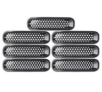 Front Grill 7Pcs/Set Gloss Black Car Front Racing Grill Insert Mesh Grille For Jeep For Wrangler For JK 2007-2017 ABS Plastic Auto Replacement Parts Car front grille