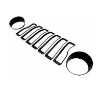 Front Grill 9 Pieces/Set Car Front Grille Grill Inserts Headlight Cover Trims Car Accessories For Jeep For Wrangler JL 2018 2019 2020 Car Front Grille