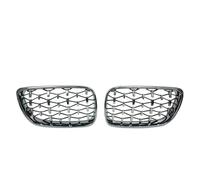 Front Grill Car Front Kidney Diamond Grille Racing Grill Silver Grilles For BMW 2 Series F22 F23 F87 For M2 2014 2015 2016 2017 2018 2019 Front Grille Grills(Silver)