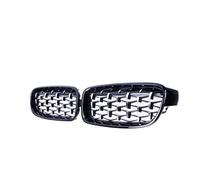 Front Grill Chrome Kidney Grilles For BMW 3 Series F30 F35 F31 2012 2013 2014 2015 2016 2017 2018 Diamond Style Racing Grills Car Front Grille(Black and Silver)