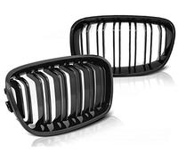 Front Grill compatible with Bmw 1 Series F20 F21 2011 2012 2013 2014 Front Central Grill Sport GV-158 Front Sport Replacement Kidney Grille Grill Glossy Black Double Bar Sport Look