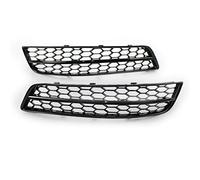 Front Grill For A3 8P 2009-2013 Glossy Black Car Front Fog Light Grill Cover Trim Honeycomb Grill(Chrome black)