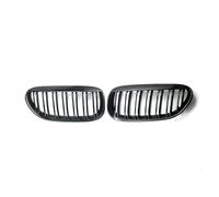 Front Grill For BMW 6-Series E63 E64 2004-2010 650i Glossy Dual Slats Grilles Black Double Line Style Front Bumper Hood Automotive Grilles(Double)