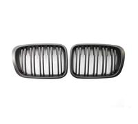 Front Grill For BMW E46 4 Doors 1998 1999 2000 2001 Car Front Grille Double-line Style Front Kidney Grille Slat Style Grill(Matt black)
