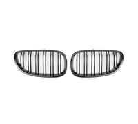 Front Grill For BMW E60 E61 5 Series 2003-2005 2006 2007 2008 2009 Car Front Bumper Grille Kidney Racing Grill Grilles Gloss Black Auto New Double Slat Car Radiator Grille(Glossy Black)