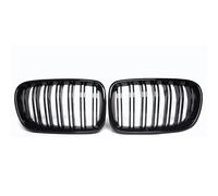 Front Grill For BMW X3 F25 2010 2011 2012 2013 1Pair Front Kidney Grilles Matte Gloss Black Replacement Racing Grille Car Styling(Double slats Black)