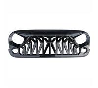 Front Grill For Jeep For Wrangler JK 2008 2009 2010 2011 2012 2013-2017 Front Bumper Grille Mesh Grill Cover Racing Grills Car Accessories Radiator Grille(Glossy Black)
