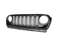 Front Grill For Jeep For Wrangler JL/For Gladiator JT 2018 2019 2020 2021 2022 2023 2024 Front Grille Black Mesh Grille Front Kidney Grille(No camera hole A)