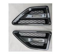 Front Grill For Land For Rover For Freelander 2 LR2 2006-2016 Fender Grille Trim ABS Pair Car Fender Side Air Vent Flow Grill Cover Car Grill(Carbon)