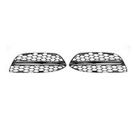 Front Grill For Mercedes For Benz C-Class W205 C250 C300 C350 2015 2016 2017 2018 Car Front Bumper Grille Fog Light Cover 2PCS(Black Chrome)