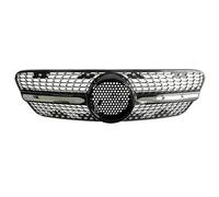 Front Grill For Mercedes For Benz W163 ML Class 1999-2004 Racing Grill Grille Car Front Bumper Hood Grid W/Insect Proof Cover(Black)