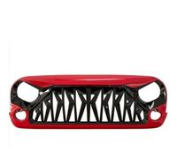 Front Grill For The Fourth Generation For Jeep JK JL For Wrangler 2007 2008 2009 2010 2011 2012 2013-2017 Car Front Bumper Ventilation Grille Radiator Grille(Red Black)