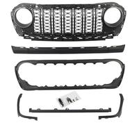 Front Grill Front Grille Grid Grill Guard For Jeep For Wrangler JL 2018 2019 2020 2021 2022 2023 2024 For Gladiator JT JL1300 No Camera Hole Car Front Grille