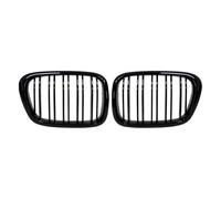 Front Grill Grille Inserts For BMW E39 5-Series 525 528 530 For M5 1997-2003 Glossy Black Front Hood Kidney Grille Grill ABS Dual Line Compatible