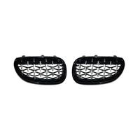 Front Grill Grille Inserts For BMW E60 E61 550i 535i For M5 2004-2009 Front Bumper Grilles Meteor Style Grills 1Pair Car Racing Grill Diamond Kidney Grille