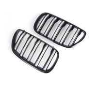 Front Grill Grilles Double Line Glossy Black Front Bumper Kidney Grille Compatible With BMW For E83 X3 2007 2008 2009 2010 Facelift 51113420087